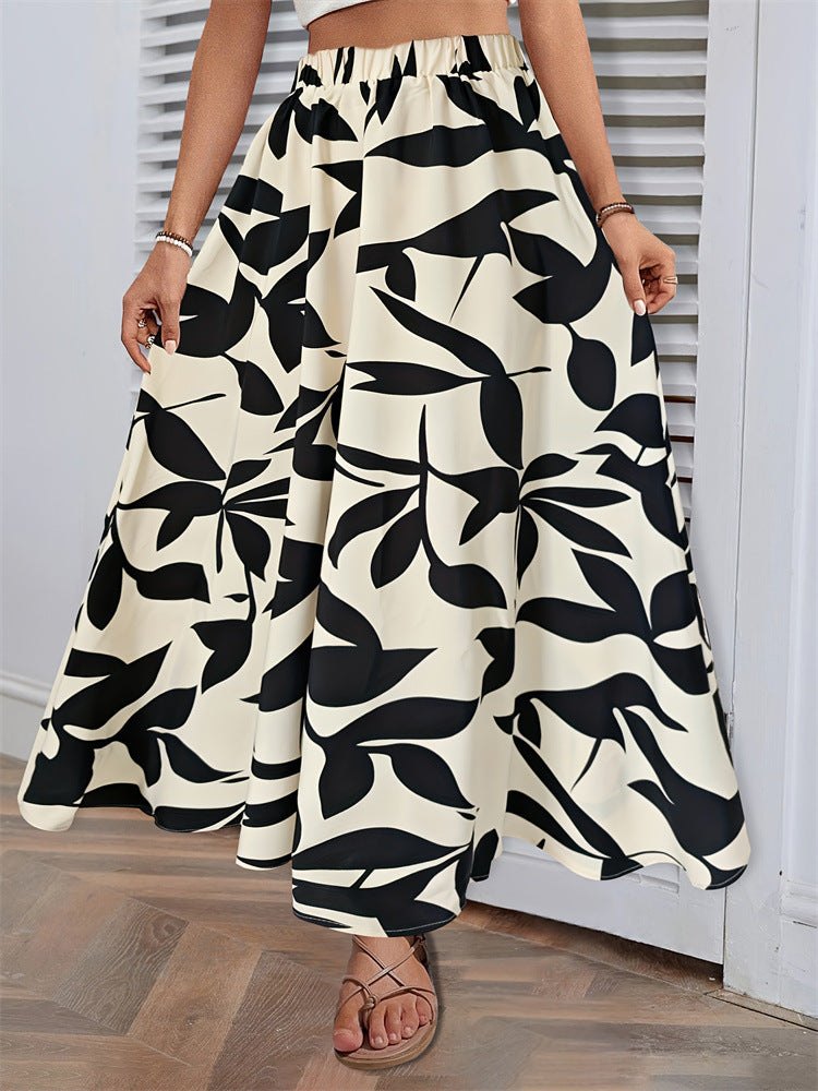 Women Printed Pleated Skirt Skirt 8