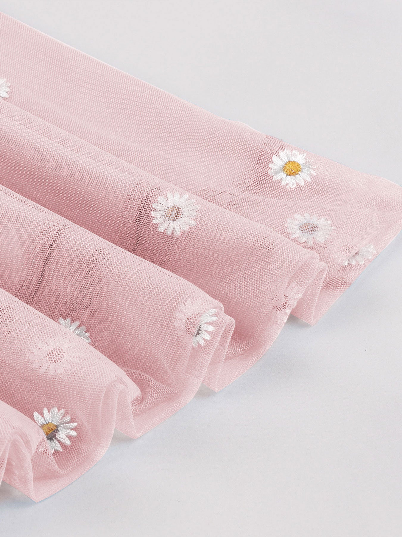 Women Casual Embroidered Square Neck Sunflower French Dress 25