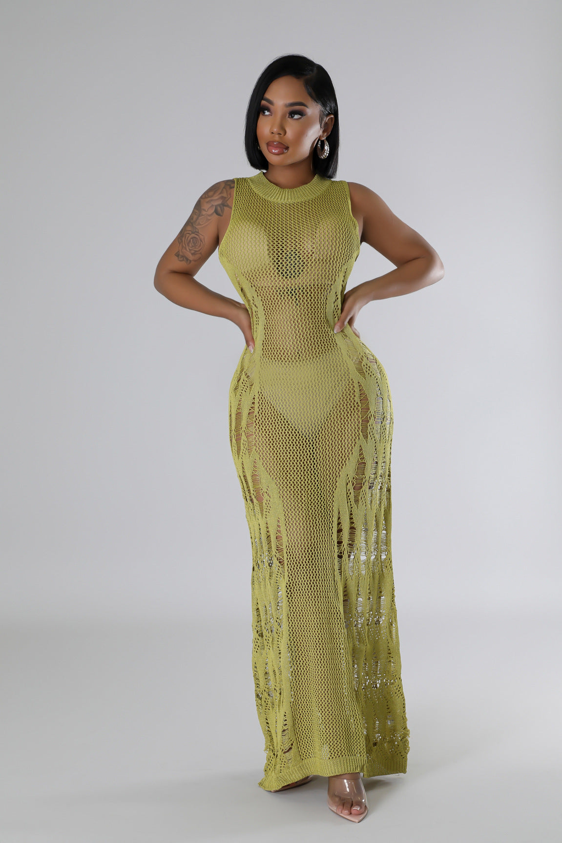 Women Dress Sun Protection Shirt Beach Long Dress Knitting Dress 29