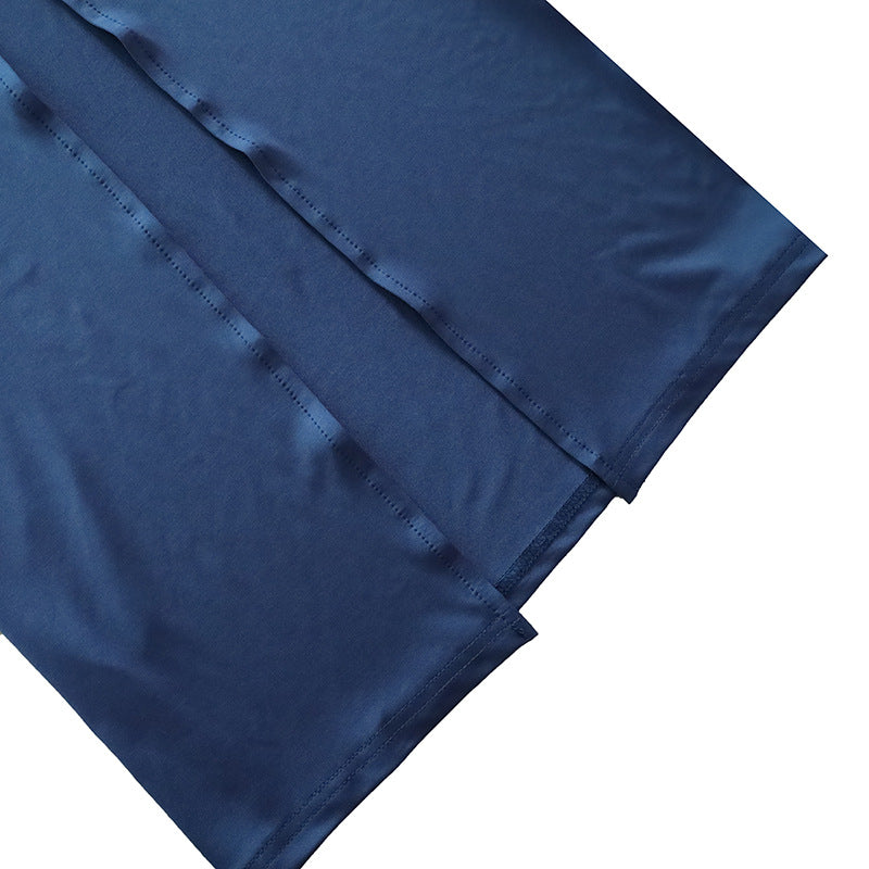 Summer Solid Color Slim Flower Split Long Skirt 30