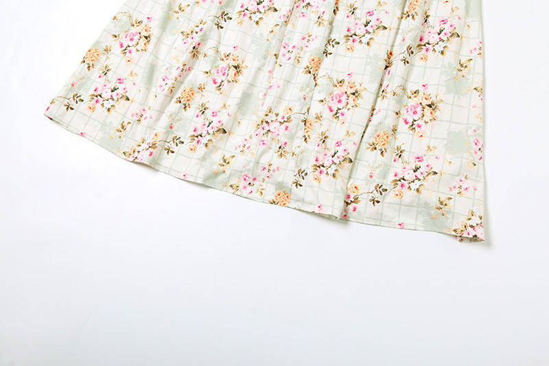 Summer women's clothing Chic sexy Low Back Slim Waist printed dress female 16