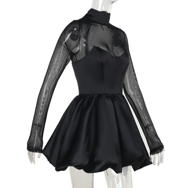 Women Bubble Mesh Sexy Dress 7