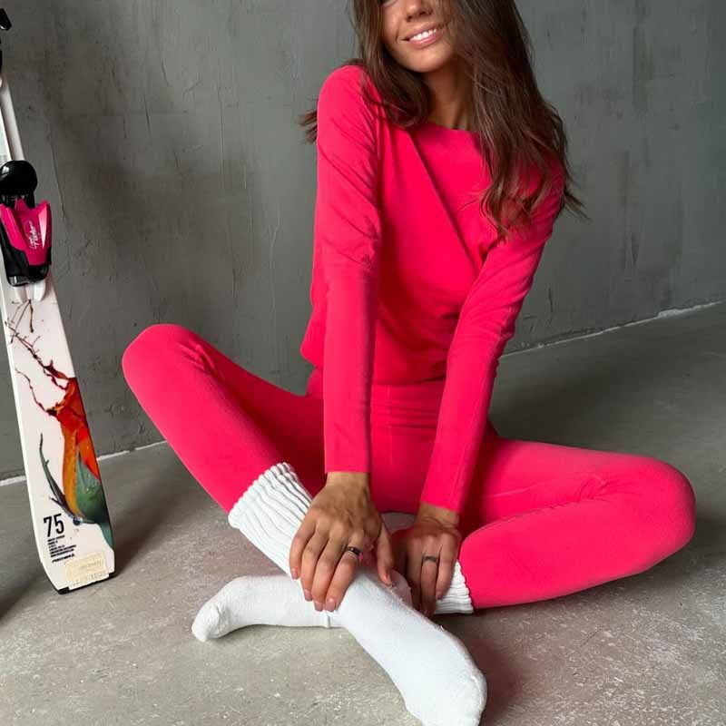 Autumn/Winter Slim Long-Sleeve Sports Women's Casual Two Piece Pants Set