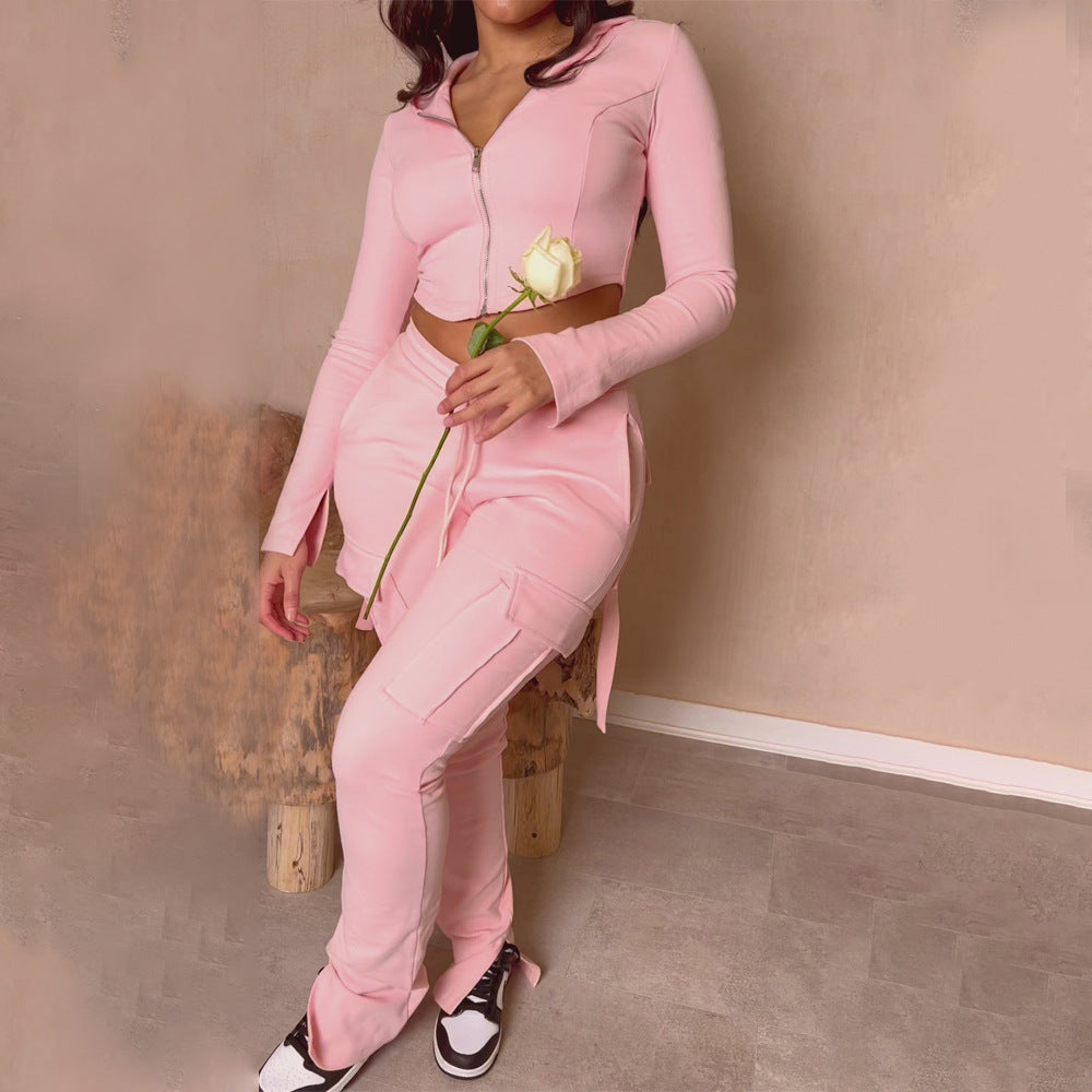 Women Casual Sports Hoodies and Cargo Set / Pant 4