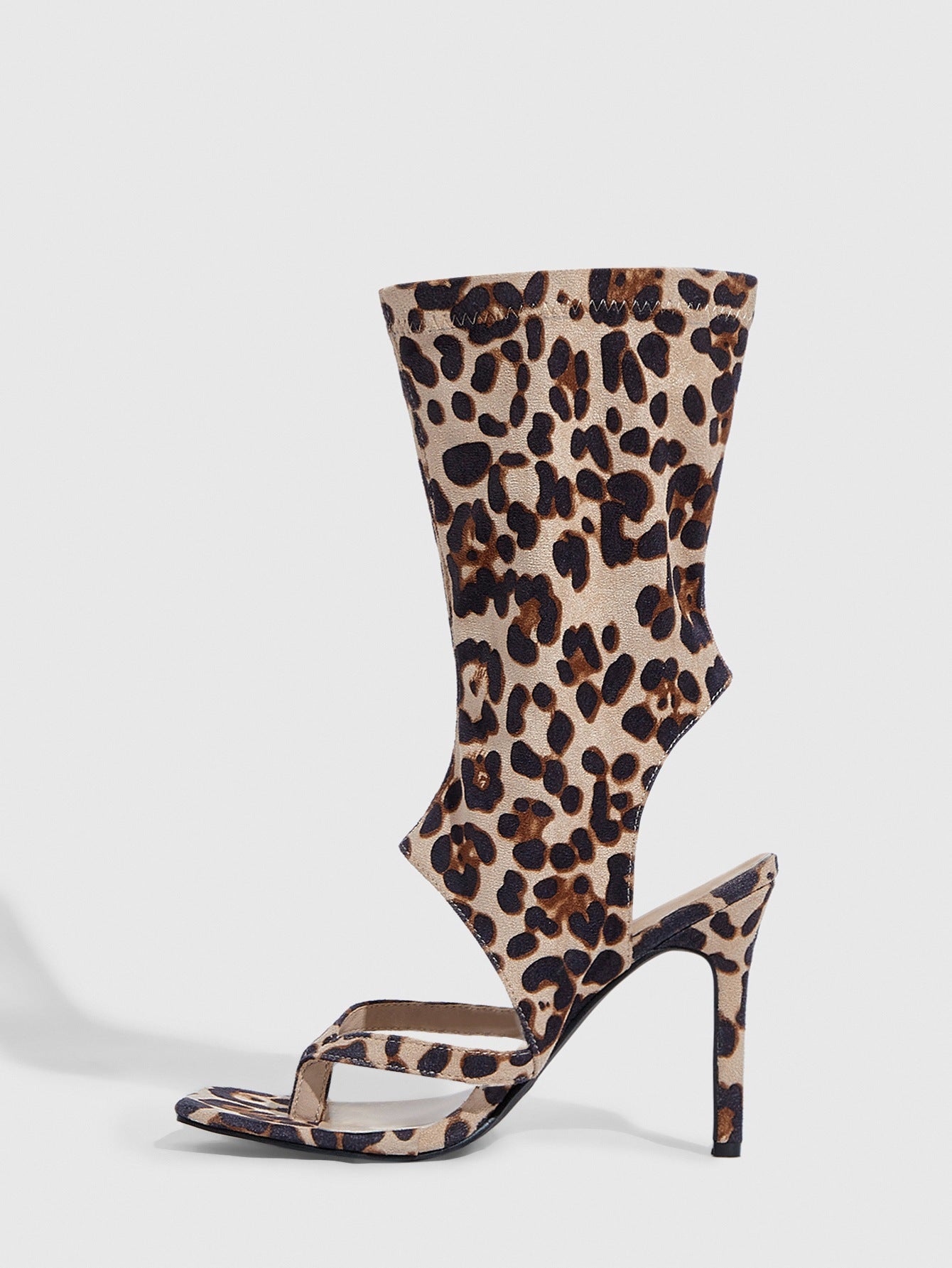 Women Sexy Black Cutout Sexy Prom High-Heeled Sandals 15