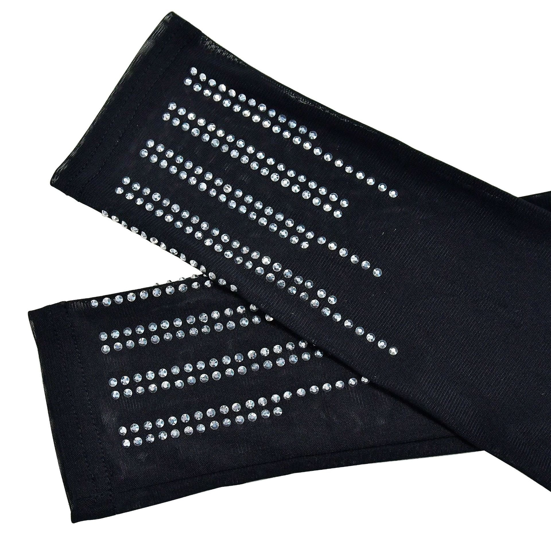 Fashion Women's Solid Color Mesh Beaded Long Sleeve Maxi Dress 20