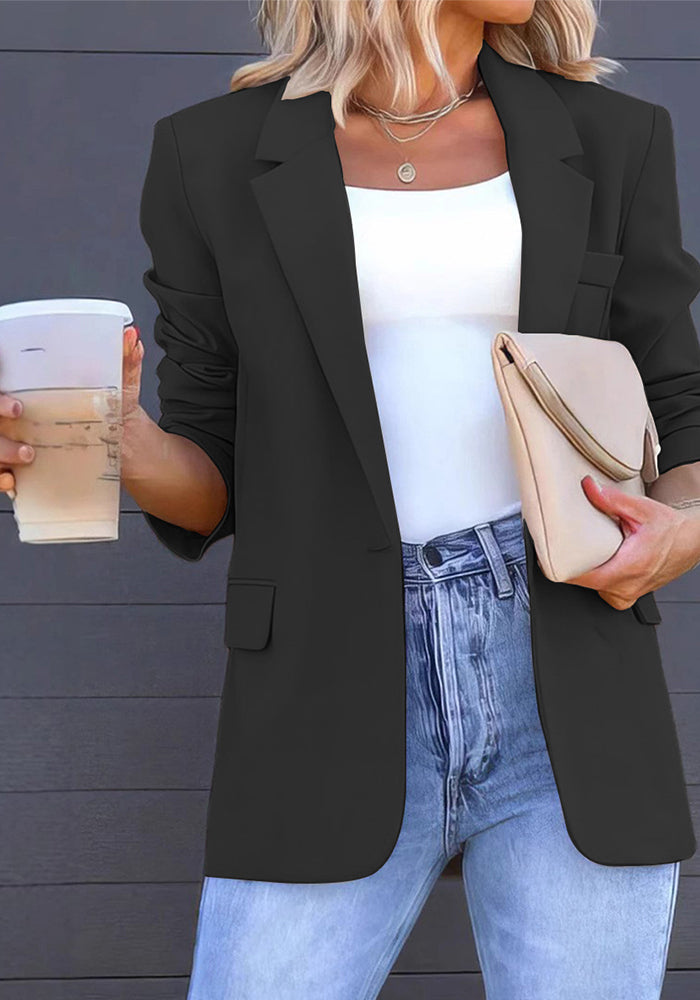 Women's Solid Chic Elegant Slim Waist Blazer
