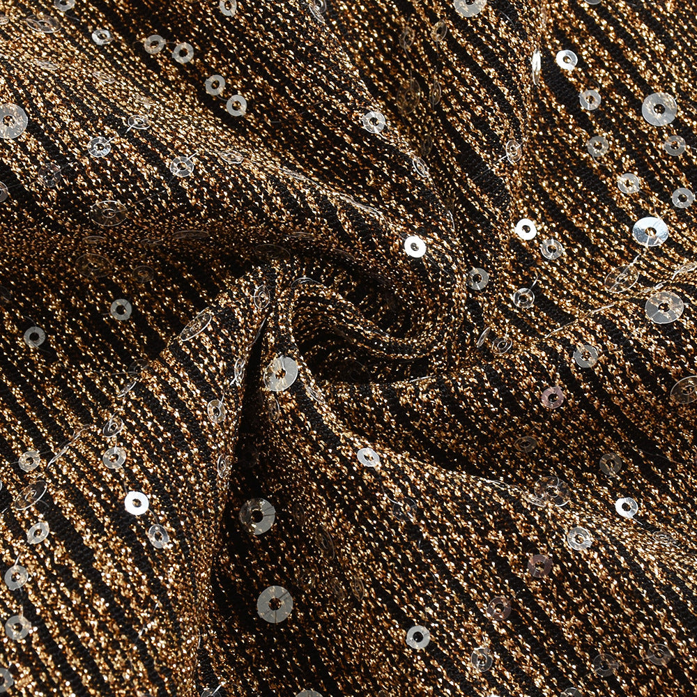 Spring Sequin One-Shoulder strap slim Midi Dress 11