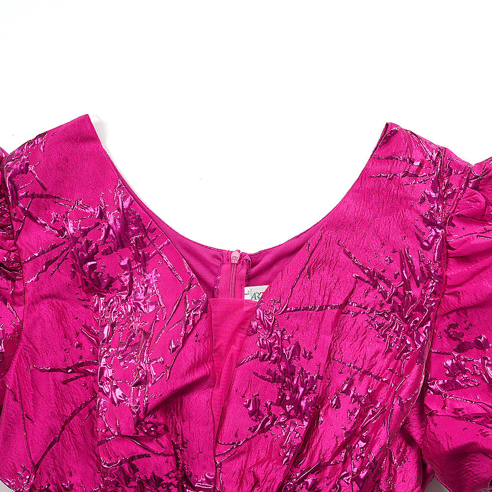 Chic Plus Size Dress Women Africa Mesh V-Neck Party Gown with Belt 14