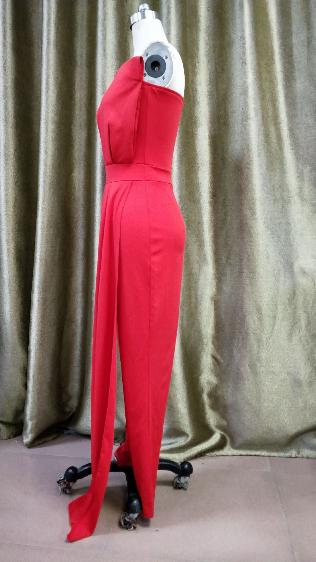 Women 's Solid Color Strapless Formal Party Elegant Jumpsuit 16