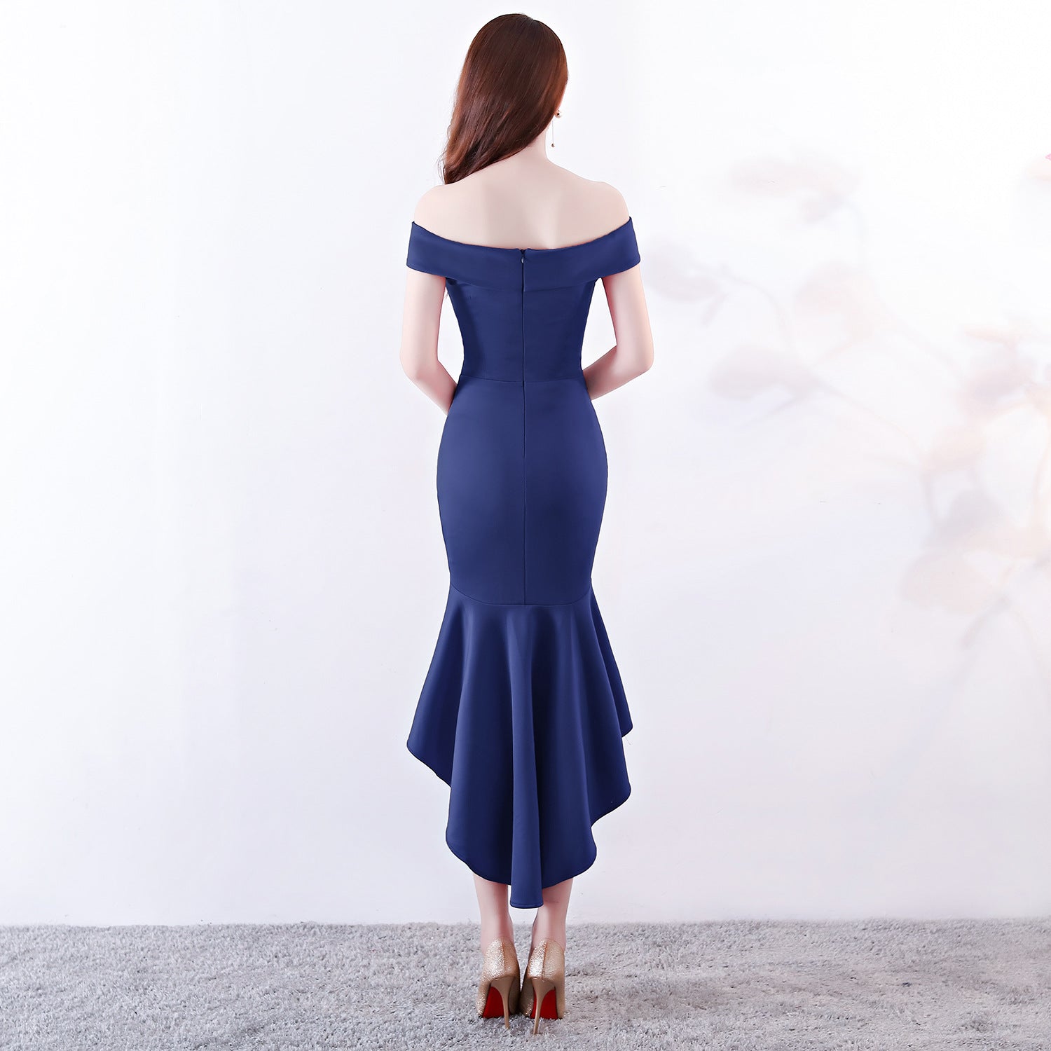 Women Elegant Maxi Off Shoulder Mermaid Evening Dress 15