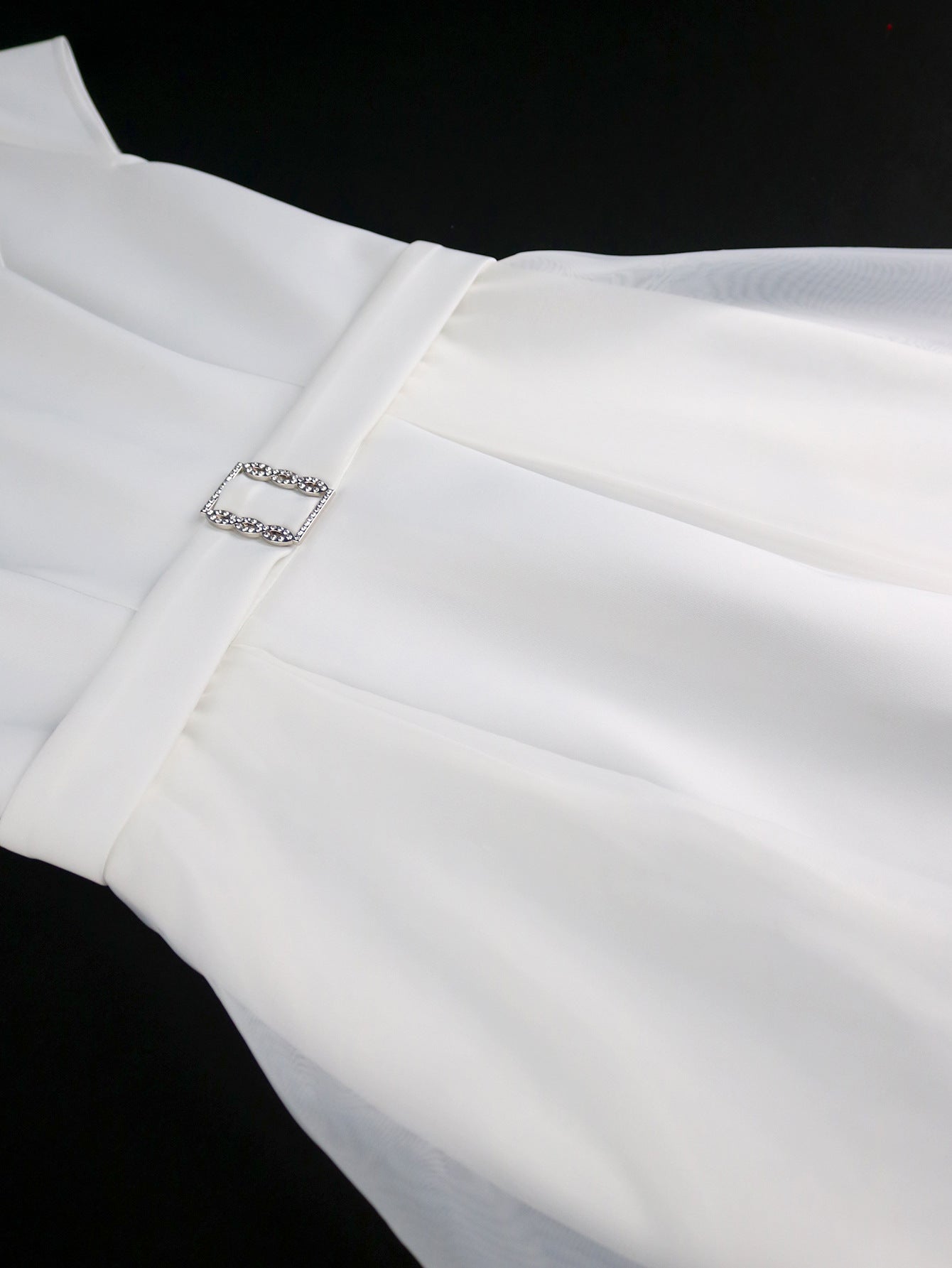 Women Square Neck Patchwork Mesh Party Dress 13