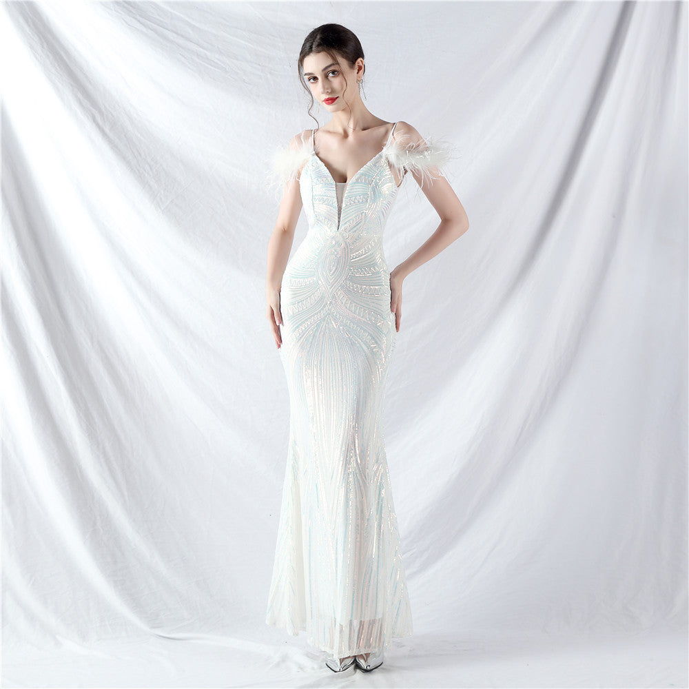 Elegant Luxury Sequins Evening Dress