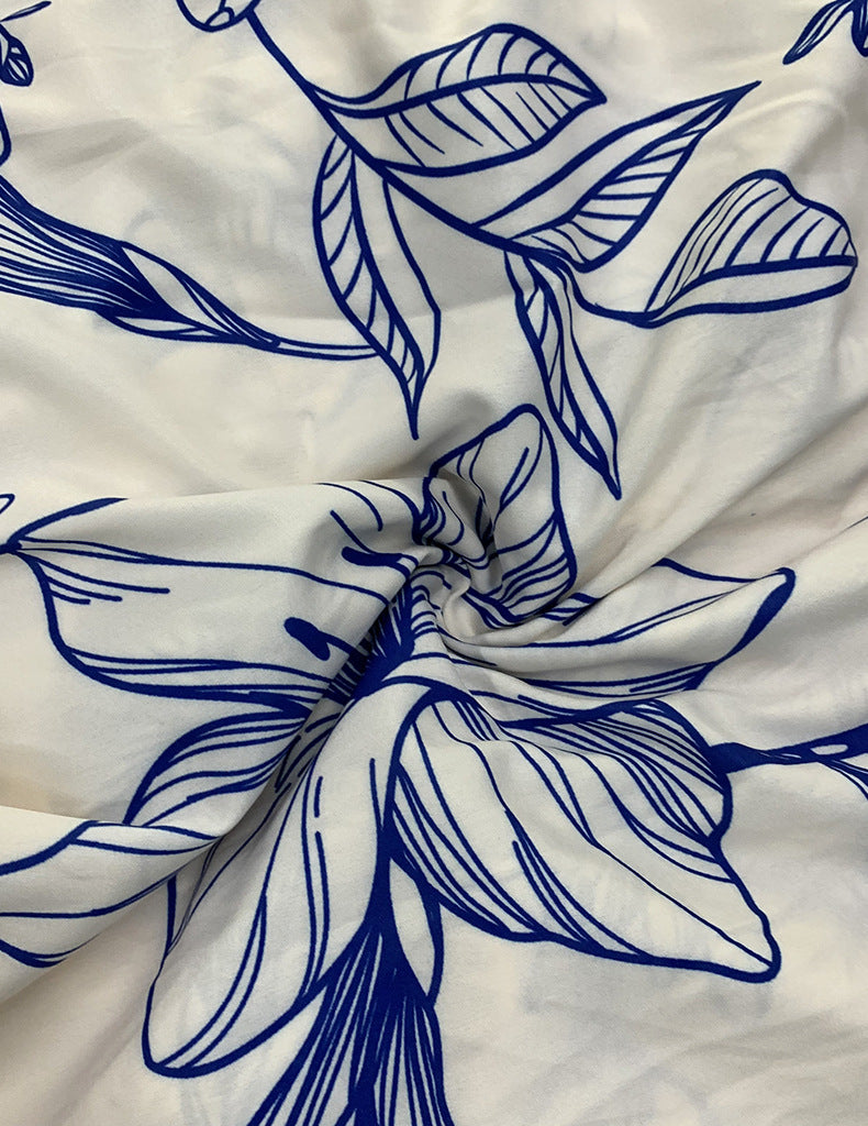 Summer Ladies Fashion V Neck Loose Maxi Print Dress 10