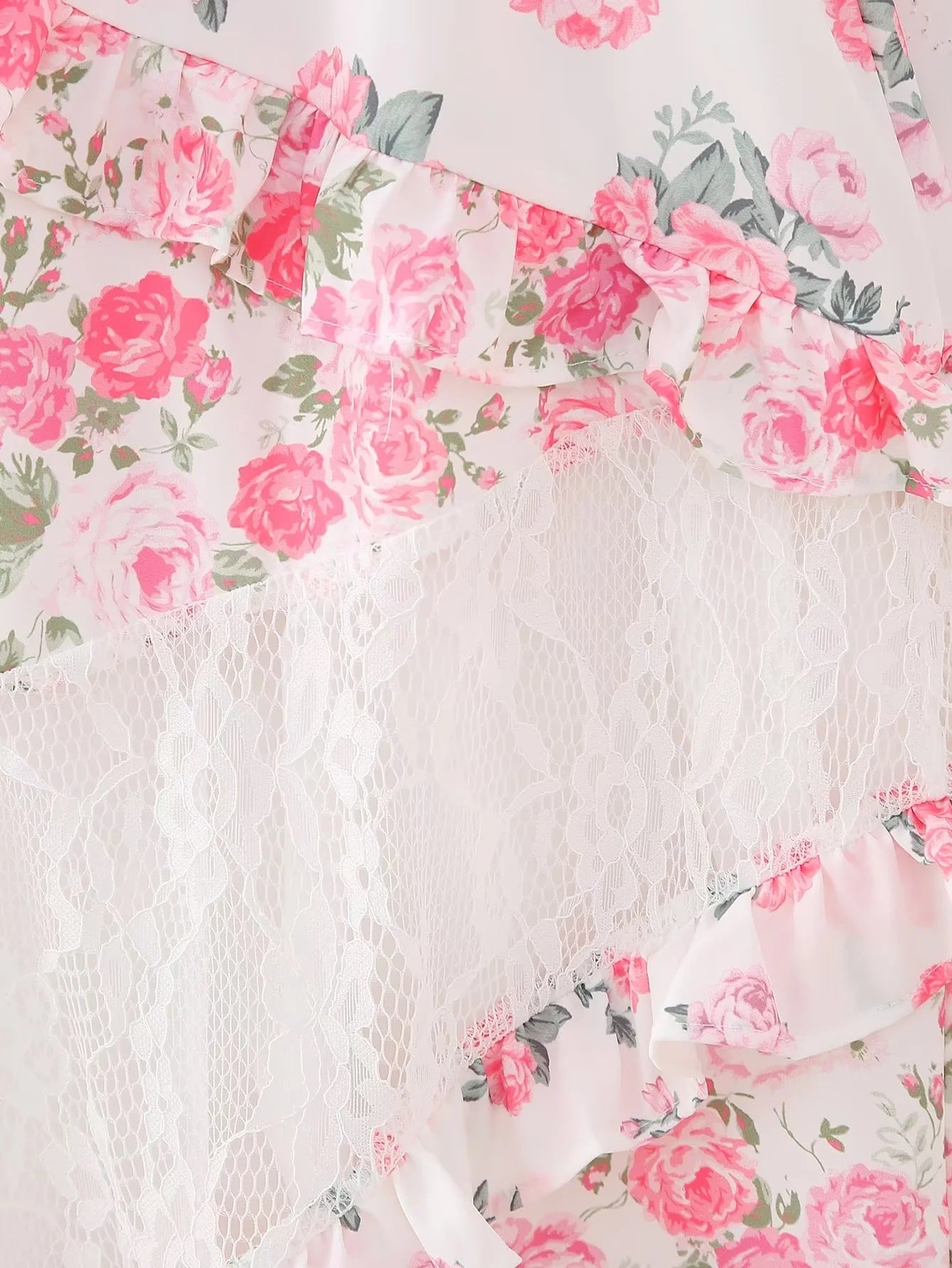 Women's Spring Lace Patchwork Strap Dress 17