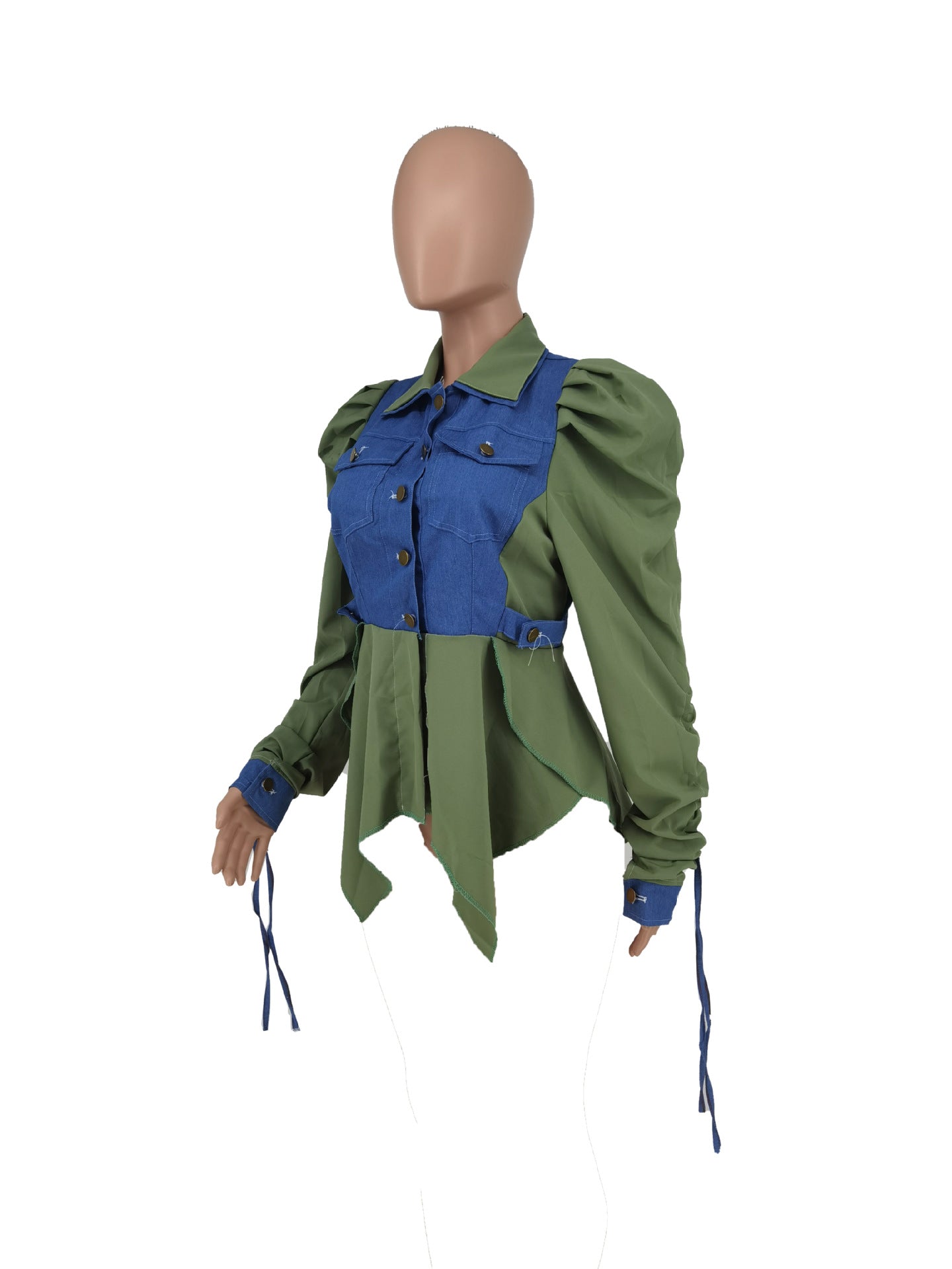 Women's Patchwork Denim Top Jacket 8