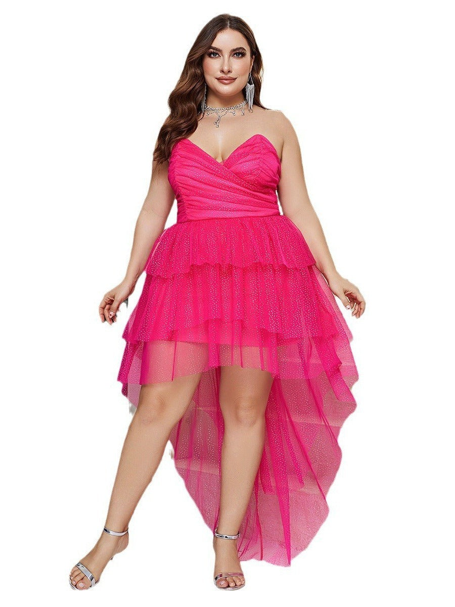 Women's Sexy Strapless Tutu Sweet Plus Size Party Dress 6