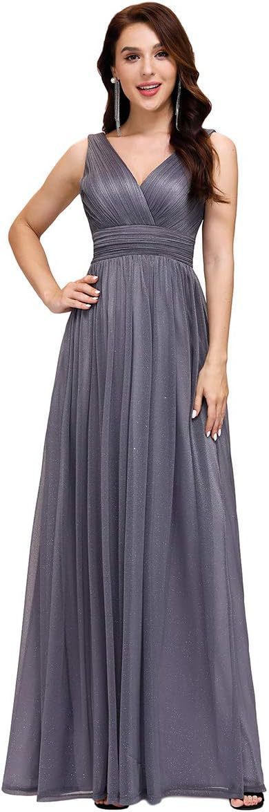 Elegant Sexy V-Neck Low Back Evening Dress Formal Party Gown（Processing time need 3-6 days） 23