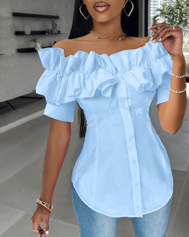 Women Cardigan Off Shoulder Shirt 5