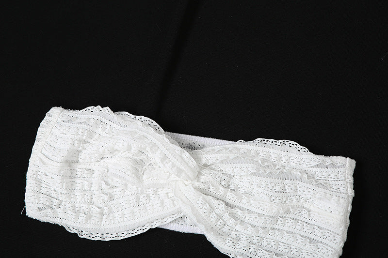 Autumn women's sexy Strapless top high waist slim long skirt two piece set for women 12