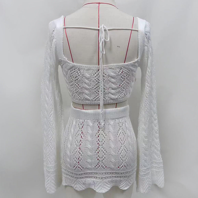 Sun Protection Women's Knitting Hollow Bikini Cover-Up Shirt Outer Wear 10