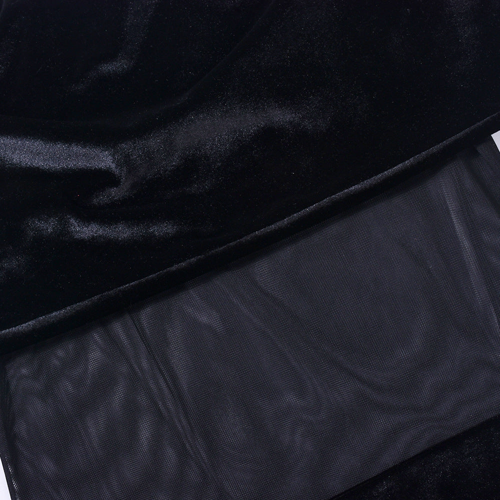 Autumn Women's Sexy See-Through Off Shoulder Mesh Dress 9