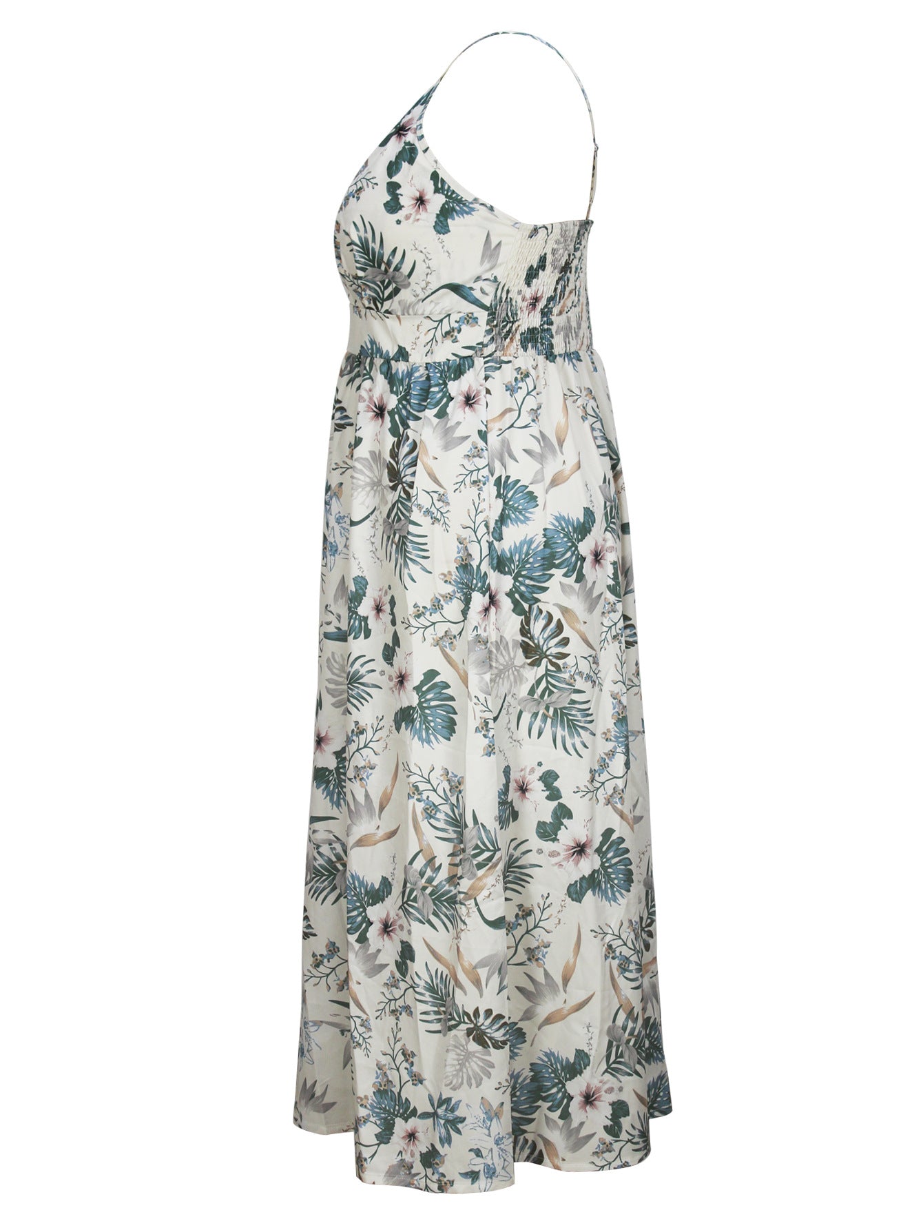 Women's Fashion Elegance V-neck Strap Plus Size Print Holidays Long Dress 6