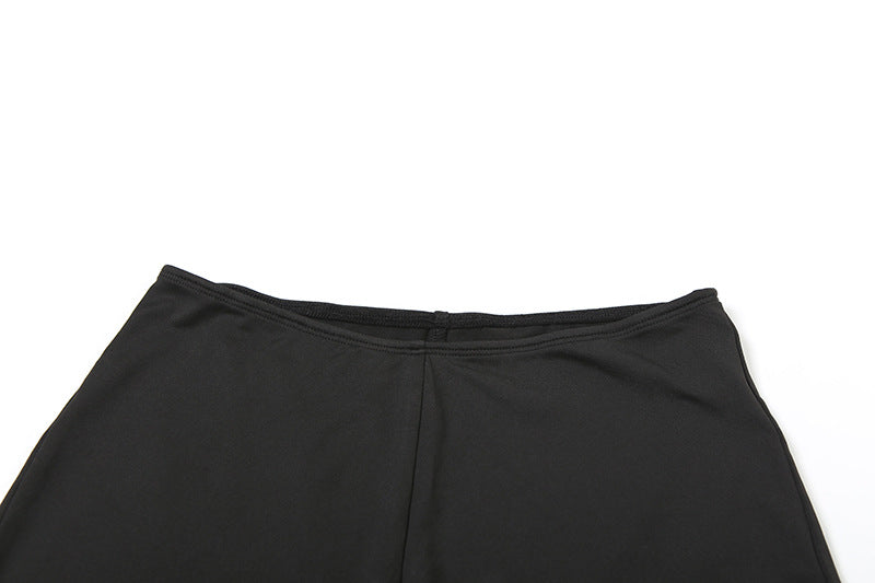 Women Summer Street Lace Patchwork Strap Top and Shorts Two-piece Set 16