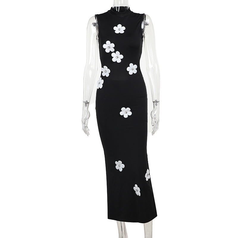 Women Spring Elegant Chic Floral Long Dress 6