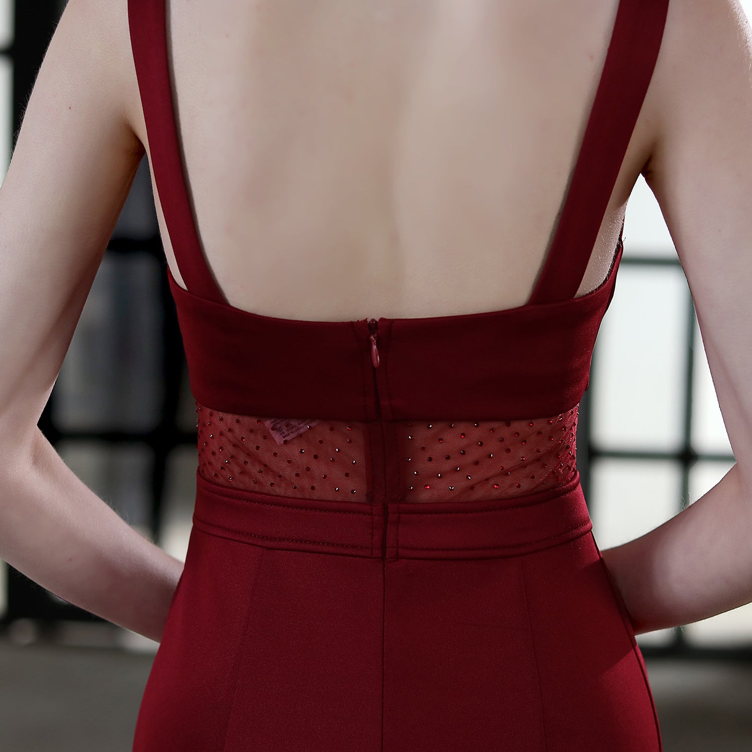 Summer Formal Occasional Strap Slit Mermaid Evening Dress 20