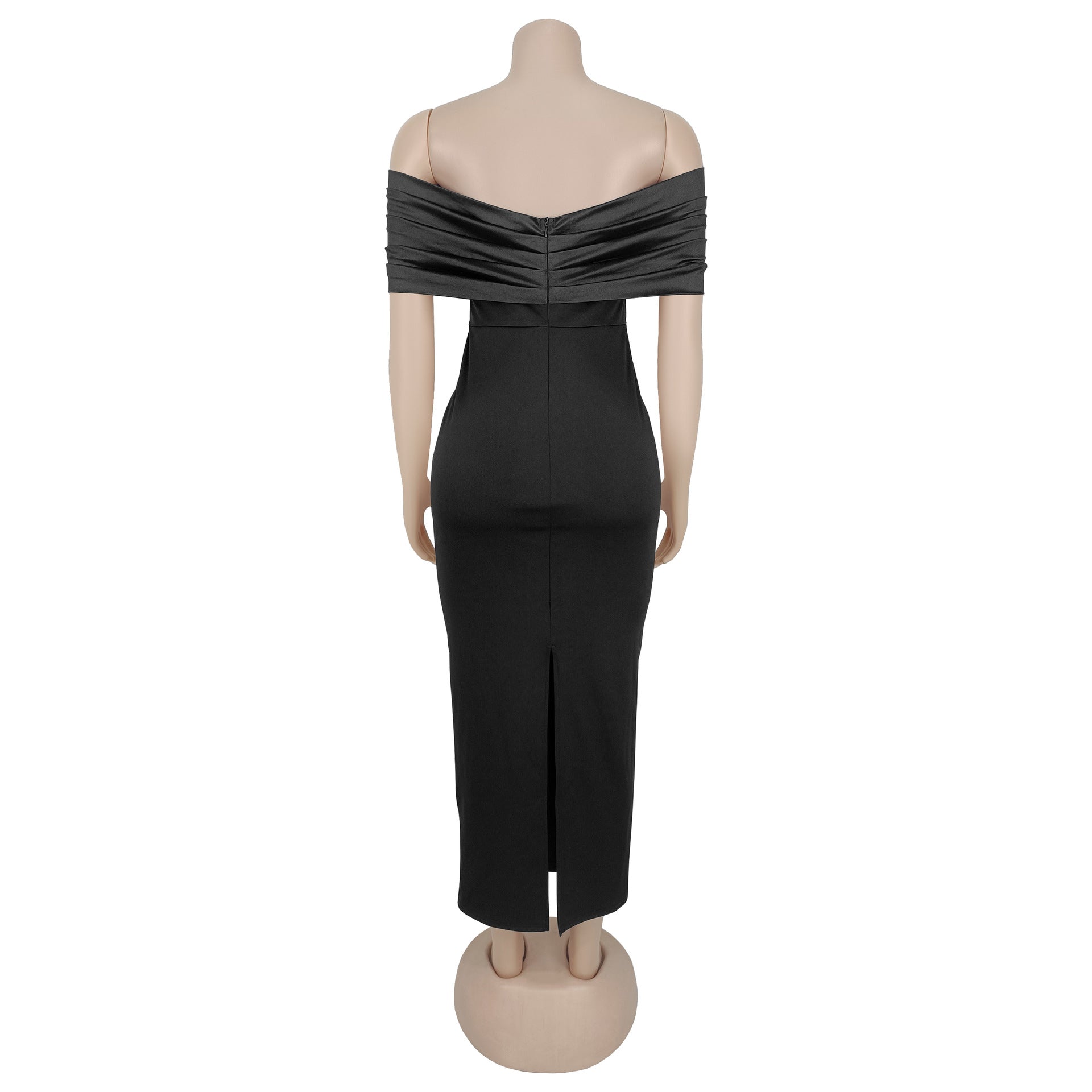 Chic Slim Waist Off-Shoulder Beaded Dress for Women 8