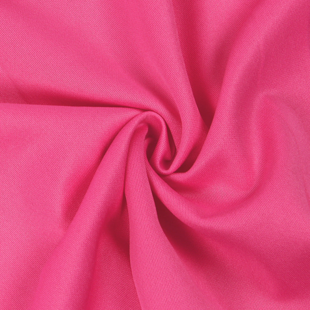 Sexy Women's Solid Color V-Neck Two-Piece Pants Set 45