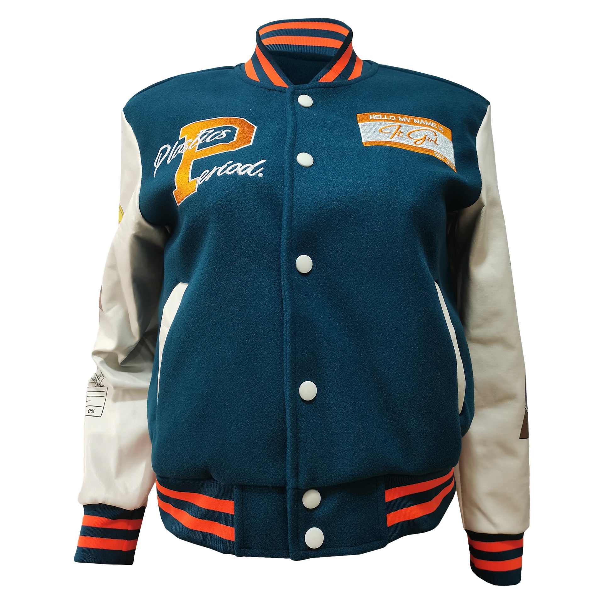 Women Fashion Velvet Print Embroidered Baseball Jacket 11