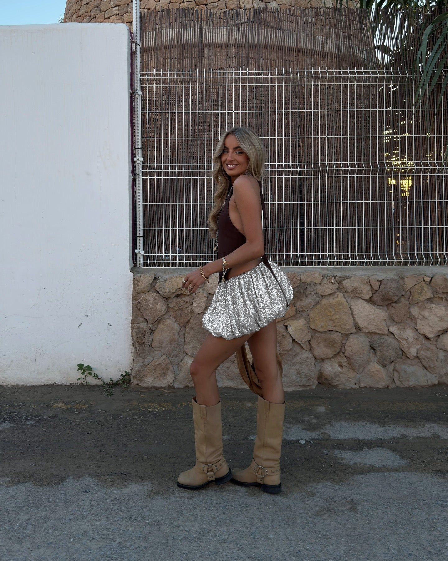 Women Sexy Sequined Bubble Skirt 5