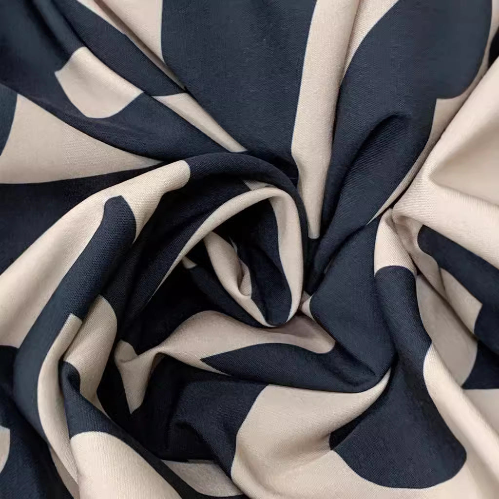 Women's Spring Summer Fashion Chic Plus Size Printed Turndown Collar Long Sleeve Dress 3