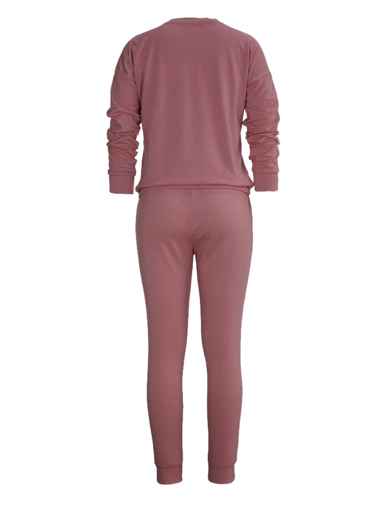 Fashionable Autumn Winter Long Sleeve Solid Color Street Casual Two-Piece Pants Set