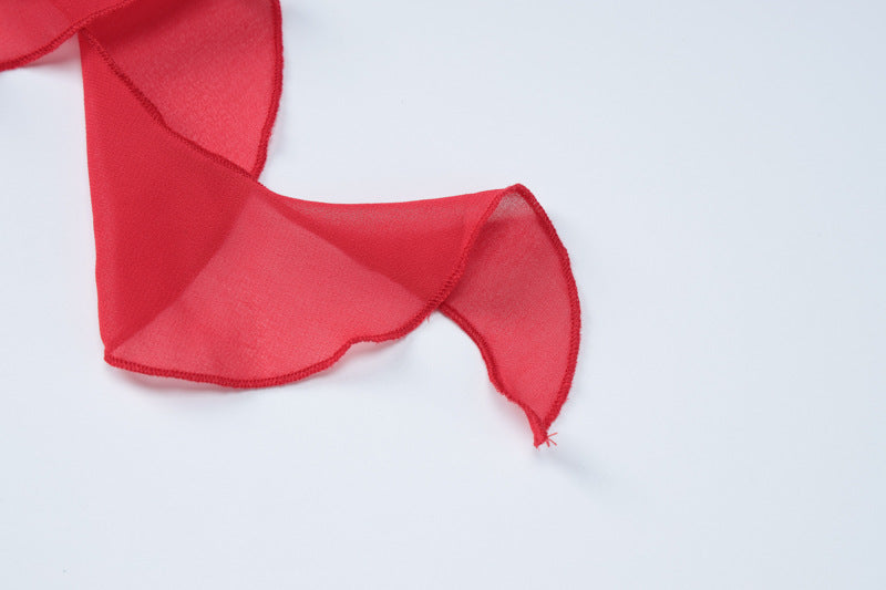 Women Summer Sexy Lace Ribbon Pleated Backless Dress 22