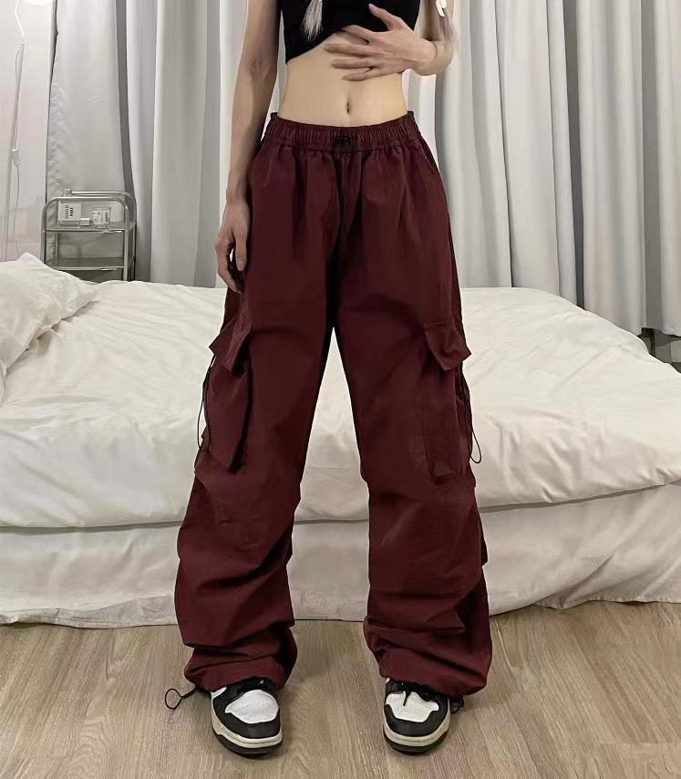 Women American Vintage Cargo Loose Wide Leg Casual Pants 9