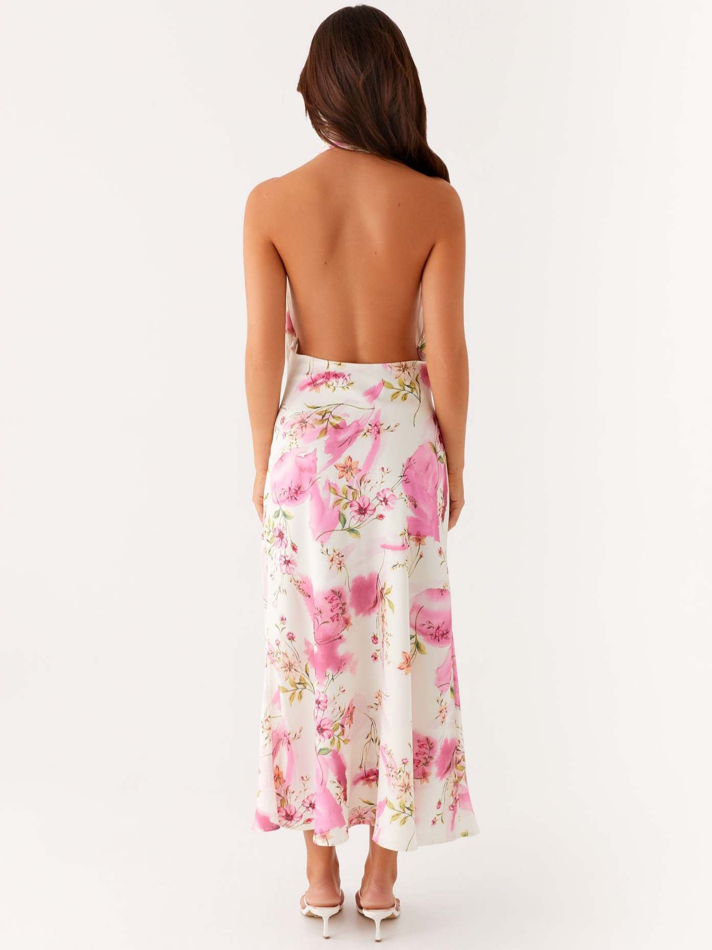 Women Sexy Printed Backless Sleeveless Dress 4