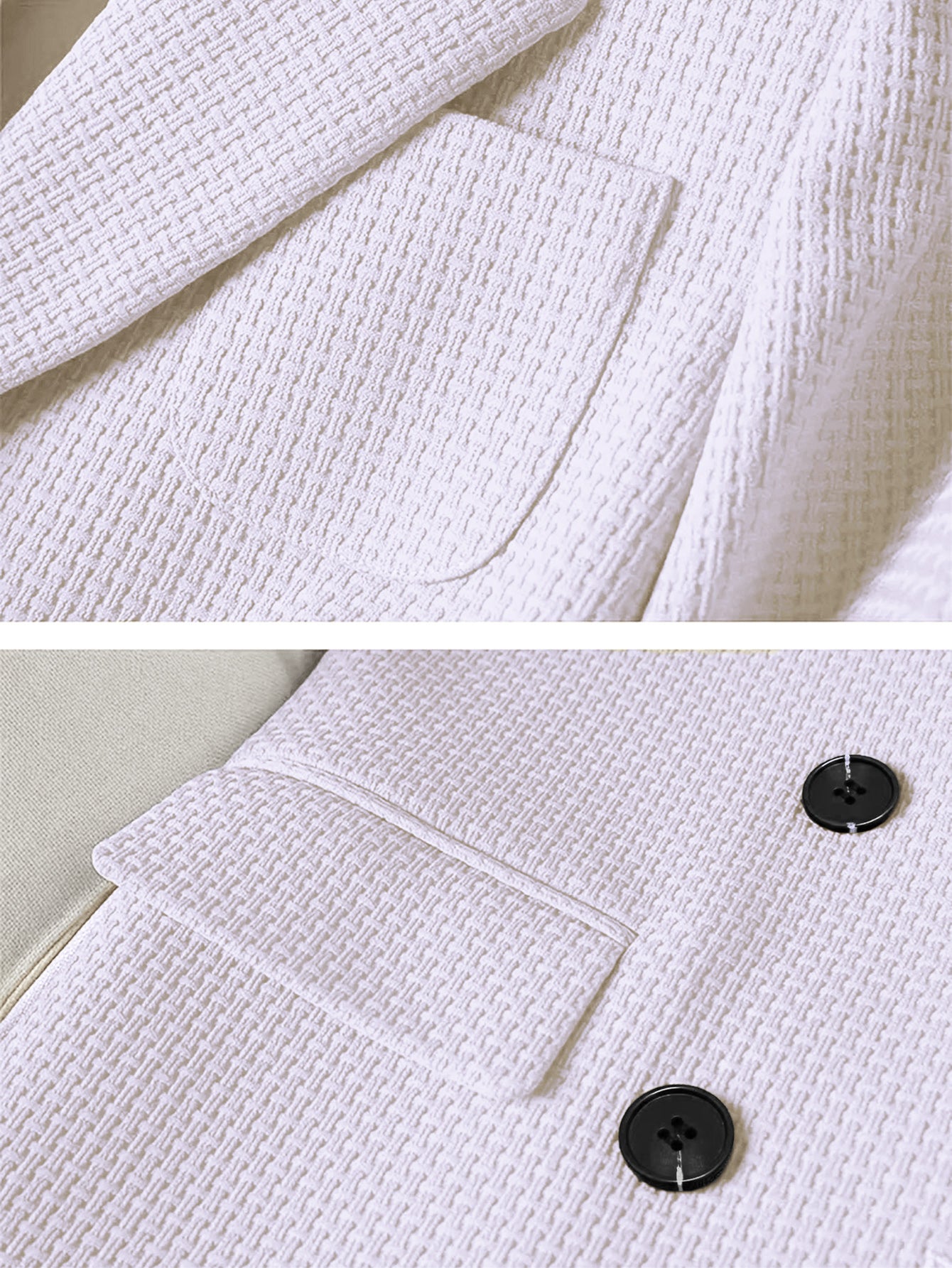 Women Turndown Collar Retro Elegant Career Button Blazer 8