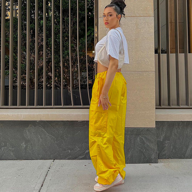 Street Loose Cargo Pants Autumn Fashion Casual Low Waist Plus Size Slim Fit Trousers 13