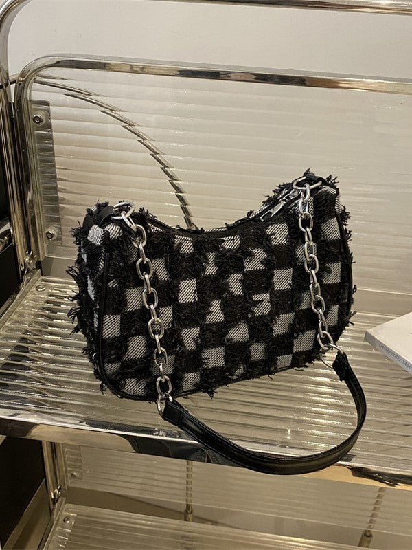 Star Denim Trendy Casual Chain Crossbody Bag 8