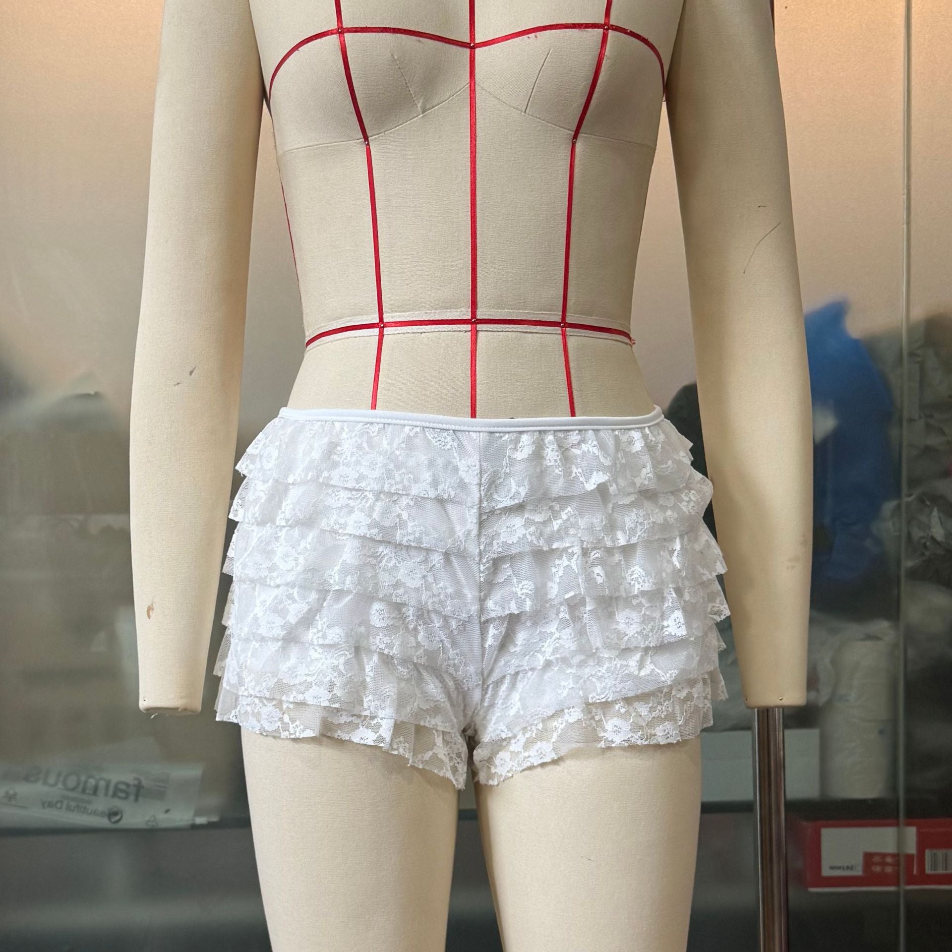 Women Sexy Lace Layered Shorts 9