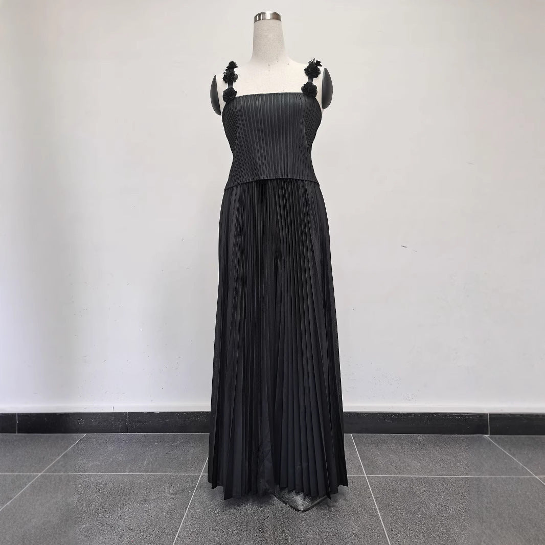 Plus Size Women Crop Top and pleated Skirt two-piece set 5