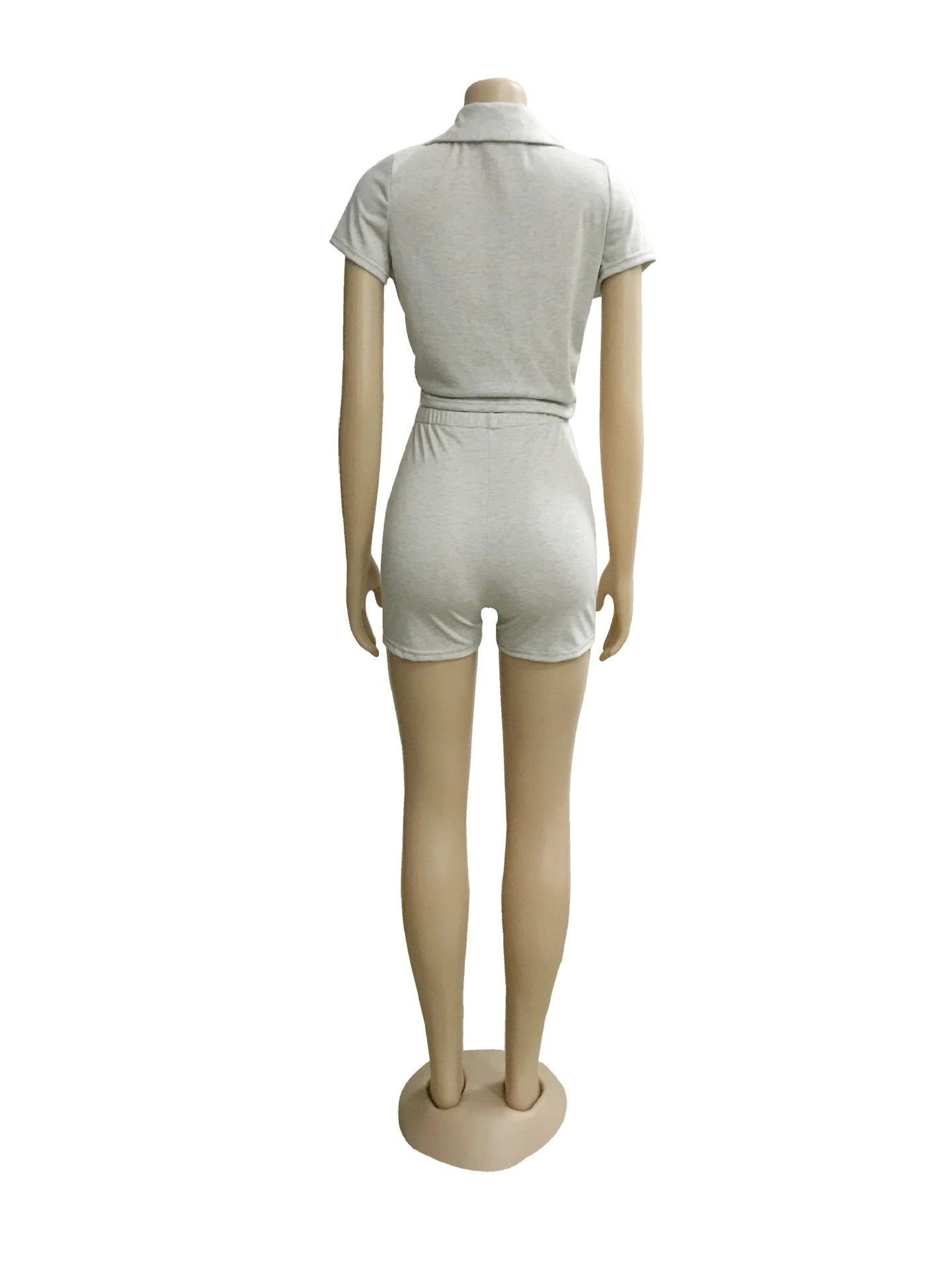 Women's Clothing Sexy Solid Color Lace-Up Suit 16