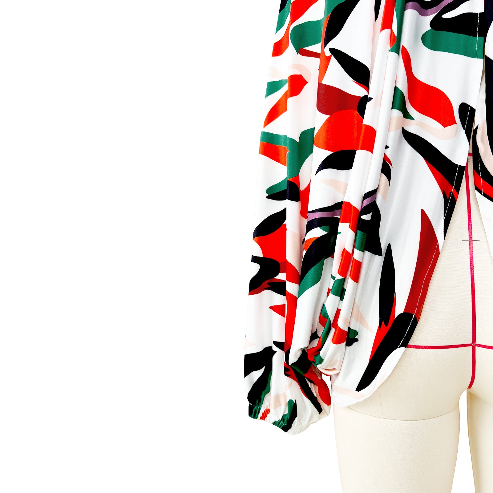 Women Buttoned Printed Bat Sleeves Shirt 15