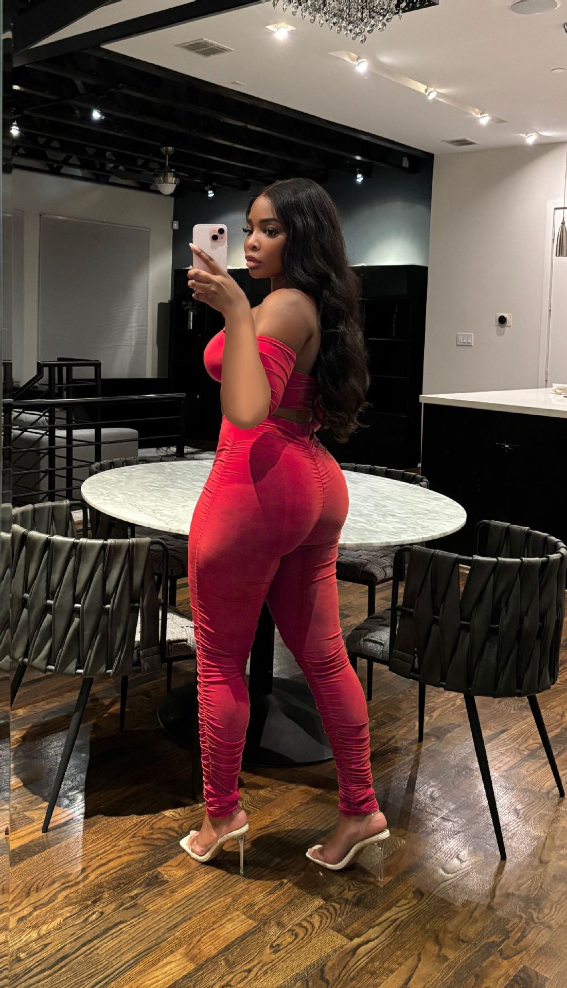 Women Sexy Backless Strapless Solid Top and Pants Two Piece Set 9