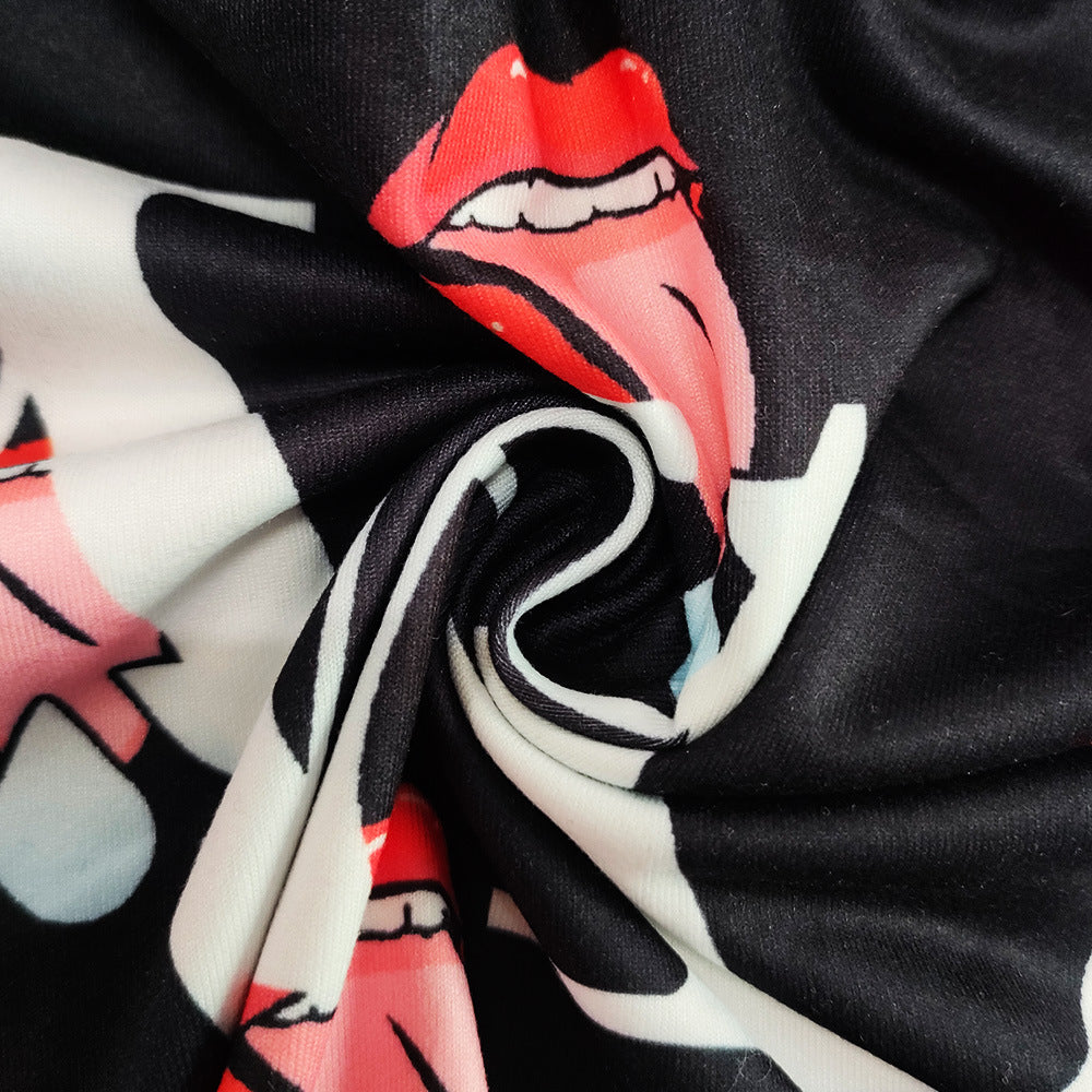 Summer Women's Tight Fitting Stretch Casual Print Shorts 51