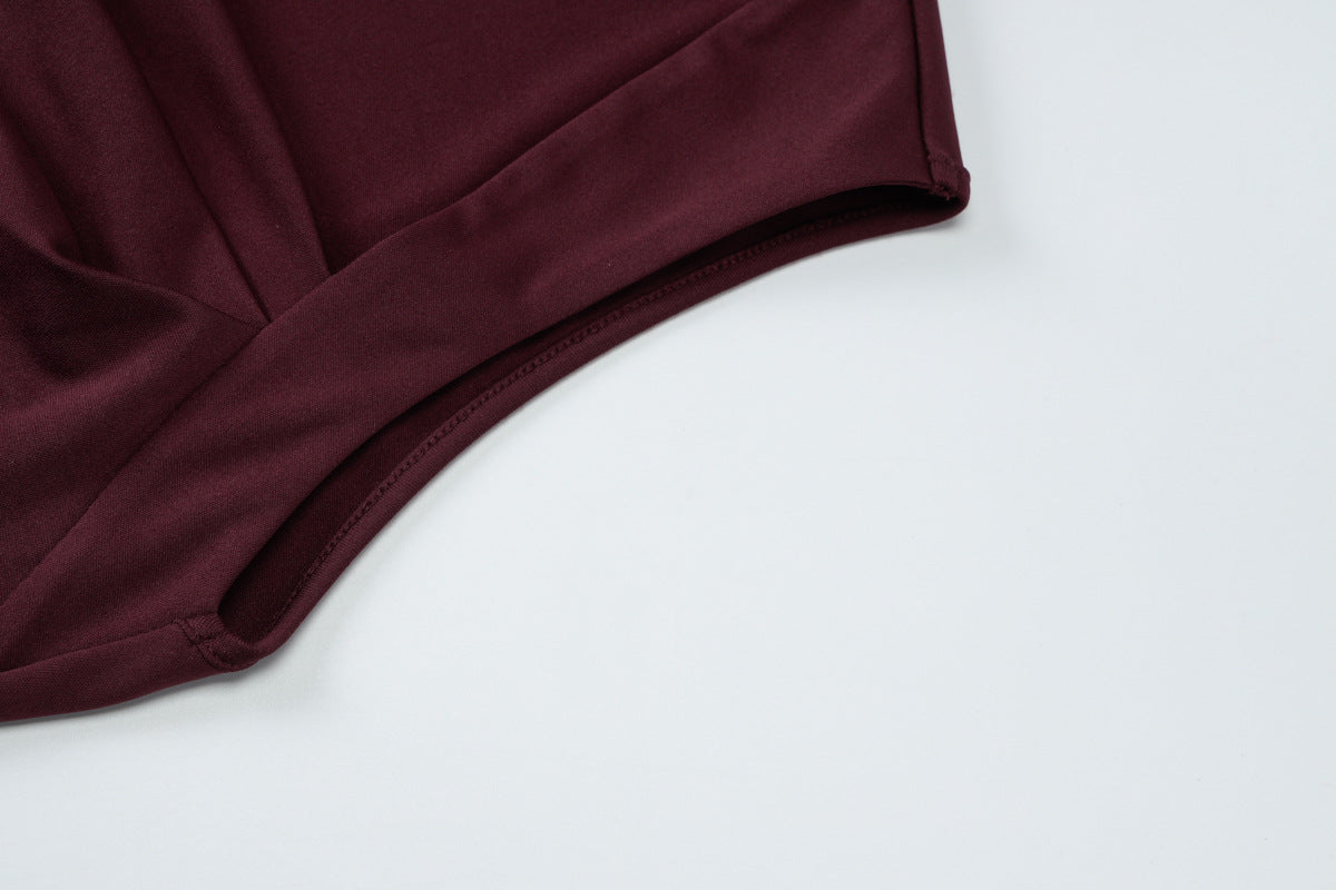 Women's Spring Summer Fashion Square Neck Sleeveless Slim Waist Slim Long Dress 13