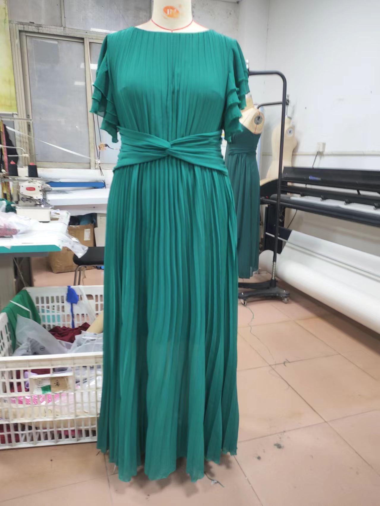 Women Solid Elegant Round Neck Maxi Dress 16
